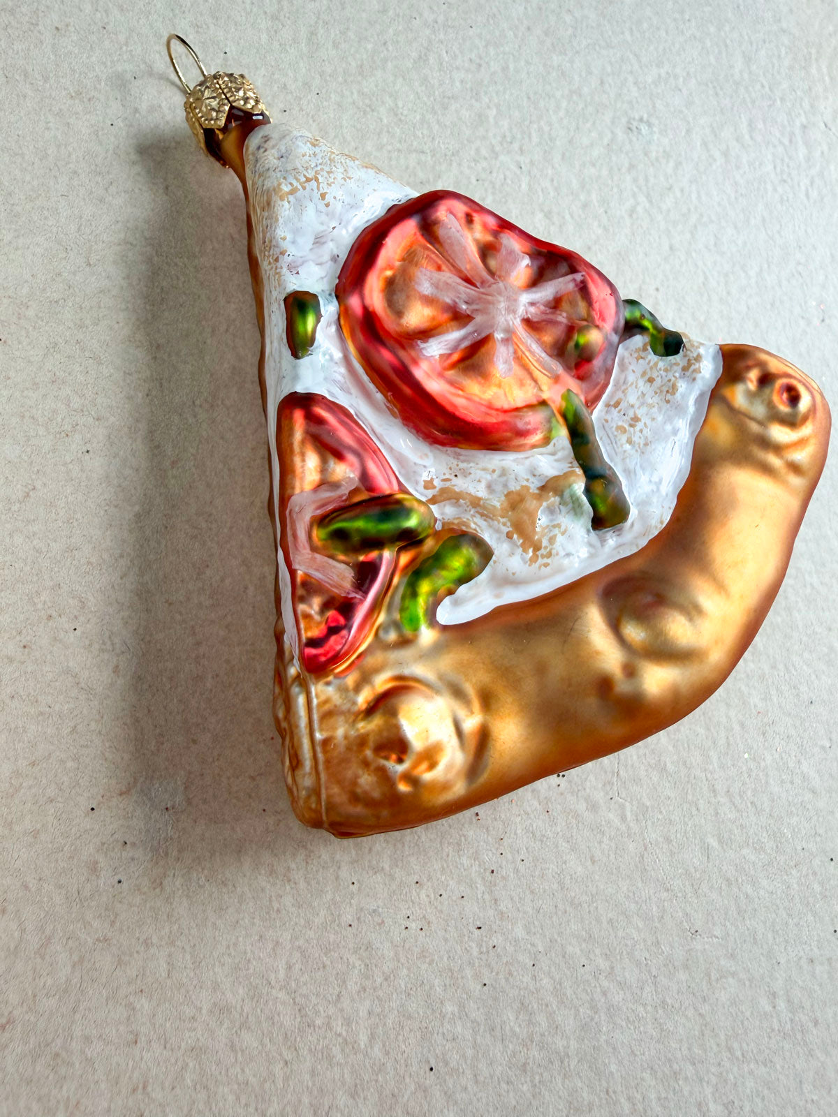 Pizza Slice Glass Ornament