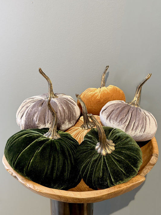 Velvet Pumpkin Decoration Small