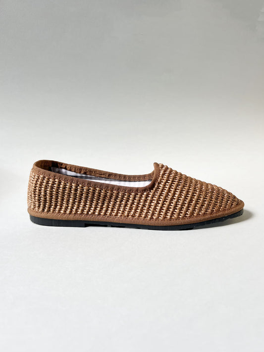 Raffia shoe Brown