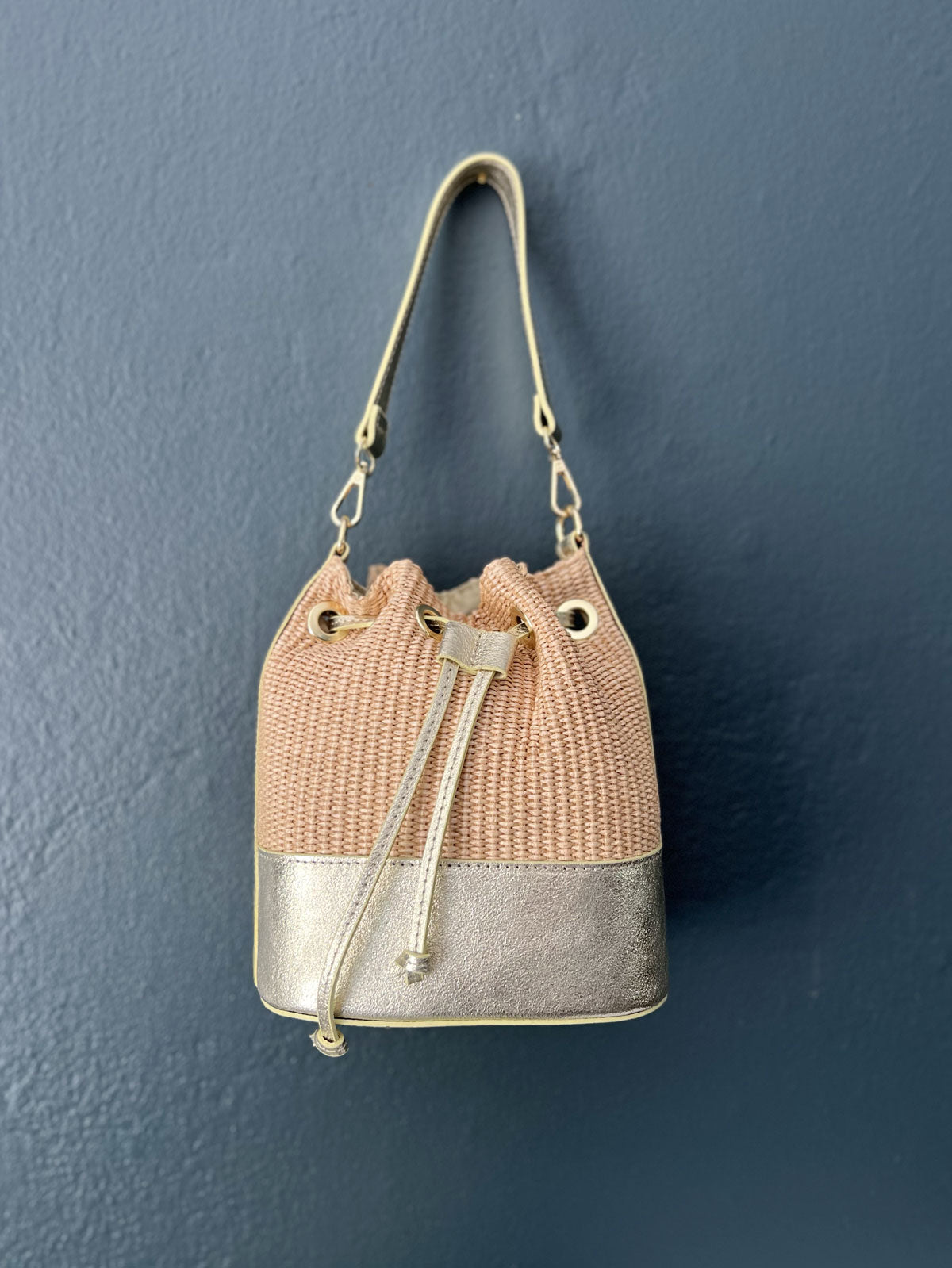 Raffia bag Gold