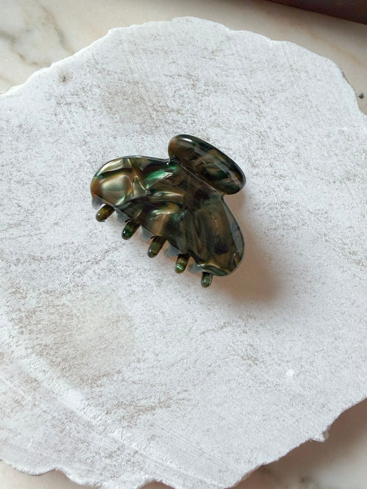 Simone Hair Claw - Forest marble