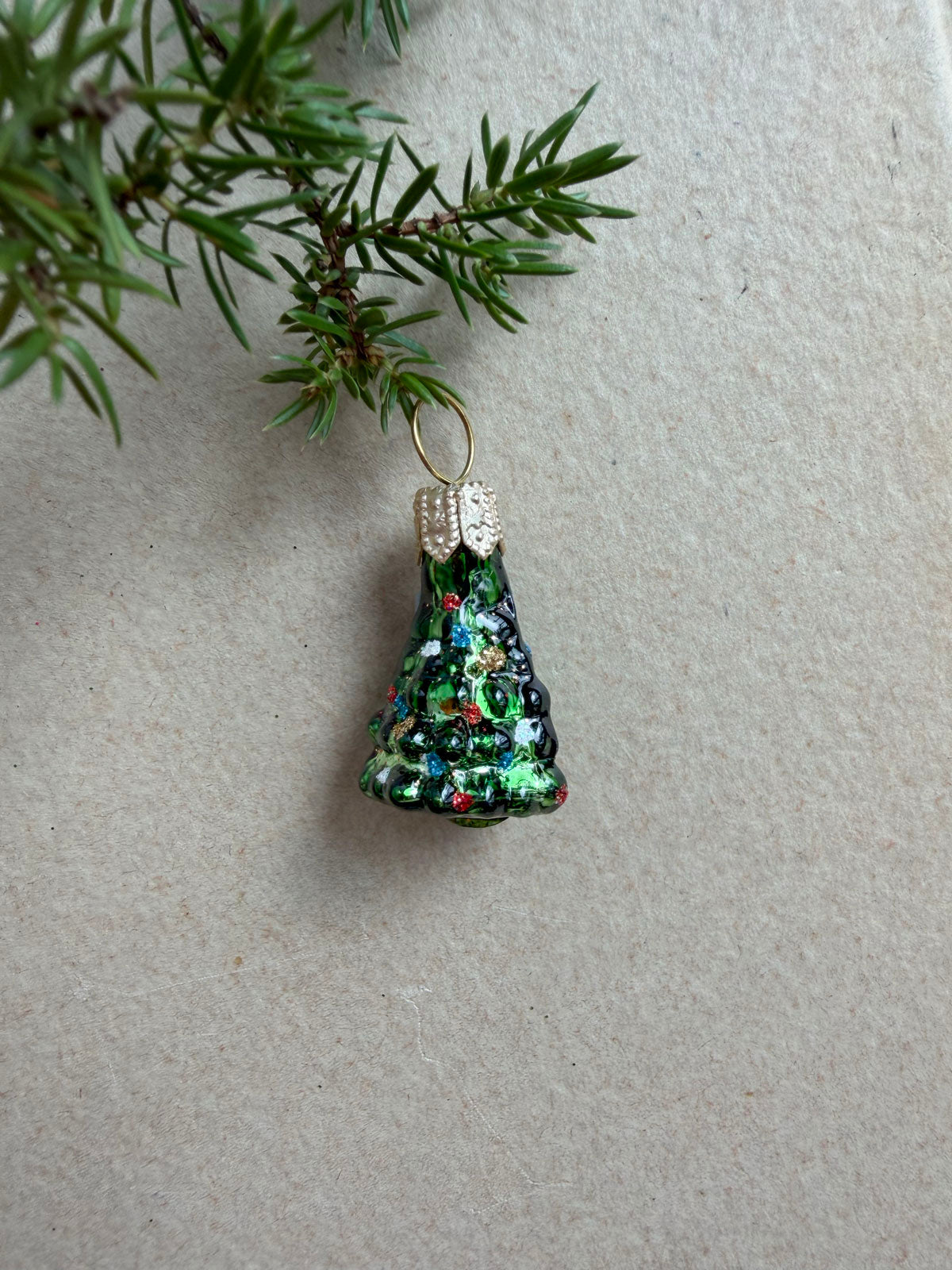 Mini Christmas Tree Glass Ornament