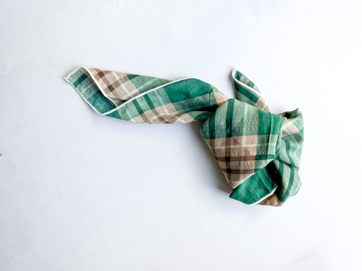 Veil Scarf - Moss check