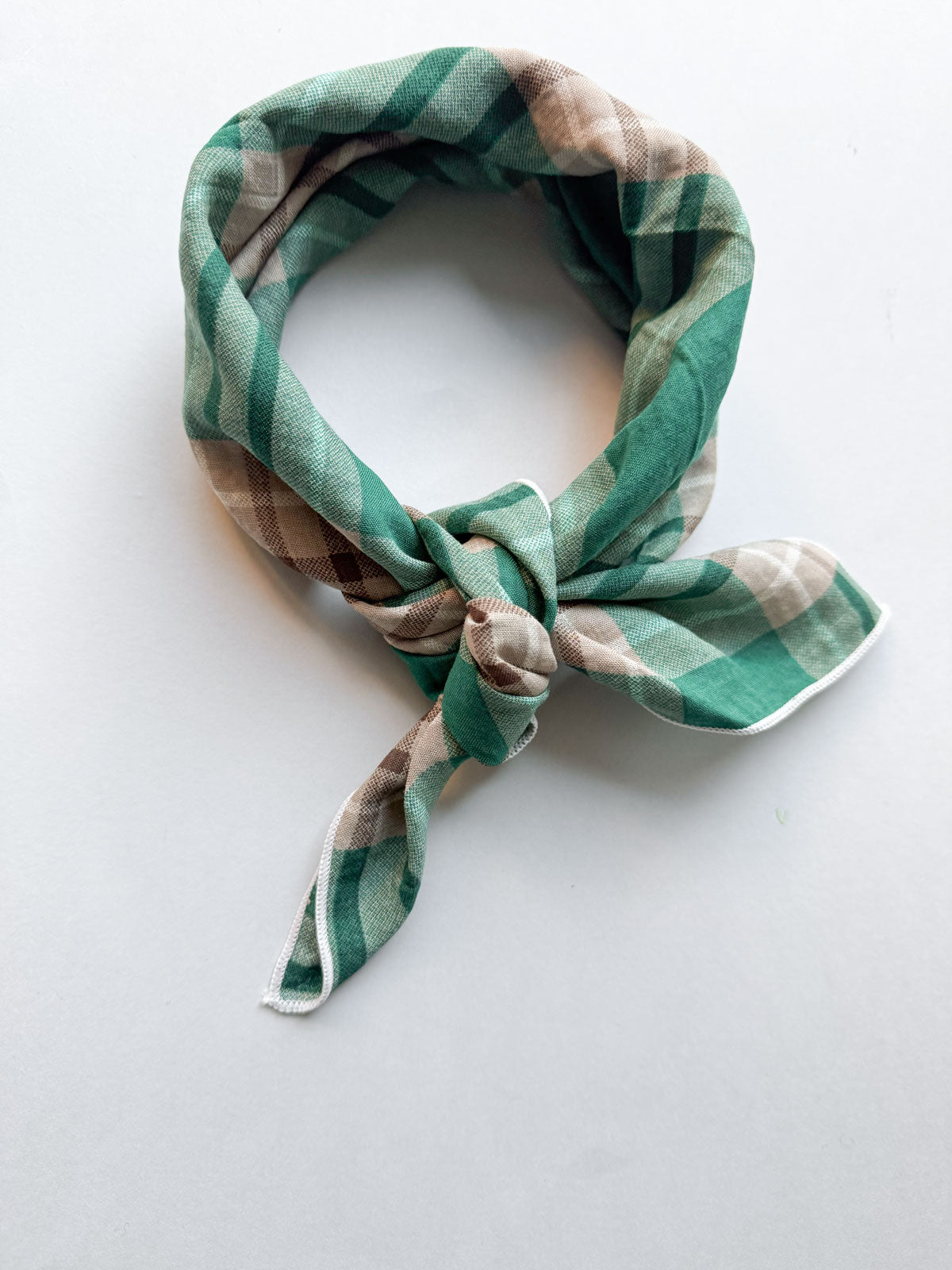 Veil Scarf - Moss check