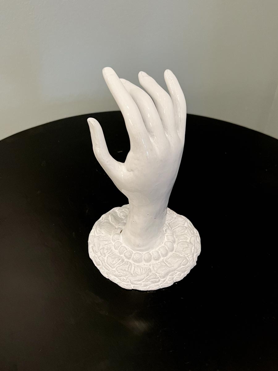 Ceramic hand ornament