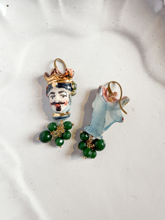 Sicily Earring Dark Green