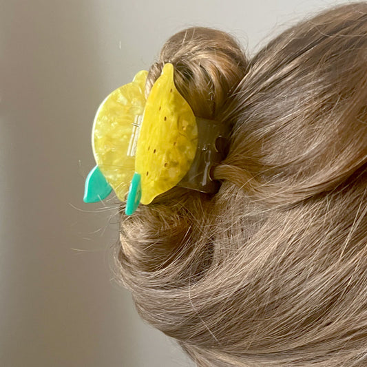 Siena hair claw lemon