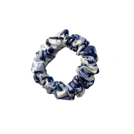 Silk scrunchie China Blue