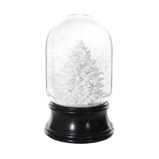 Snow globe music box white tree