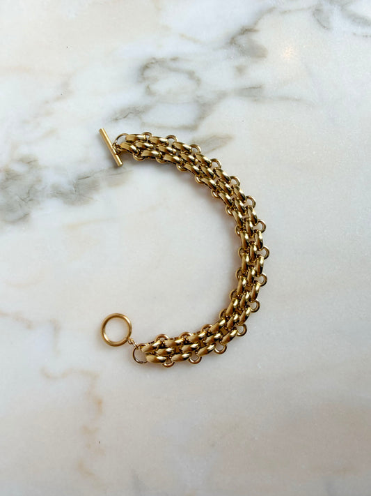 Strata bracelet gold