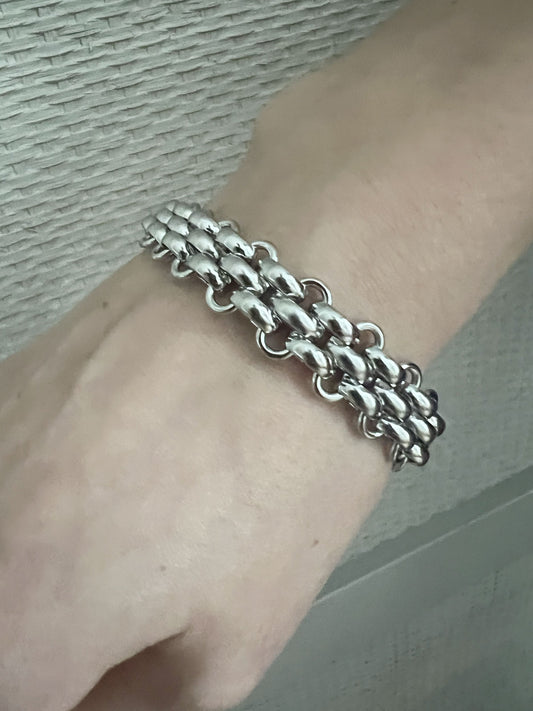 Strata bracelet silver