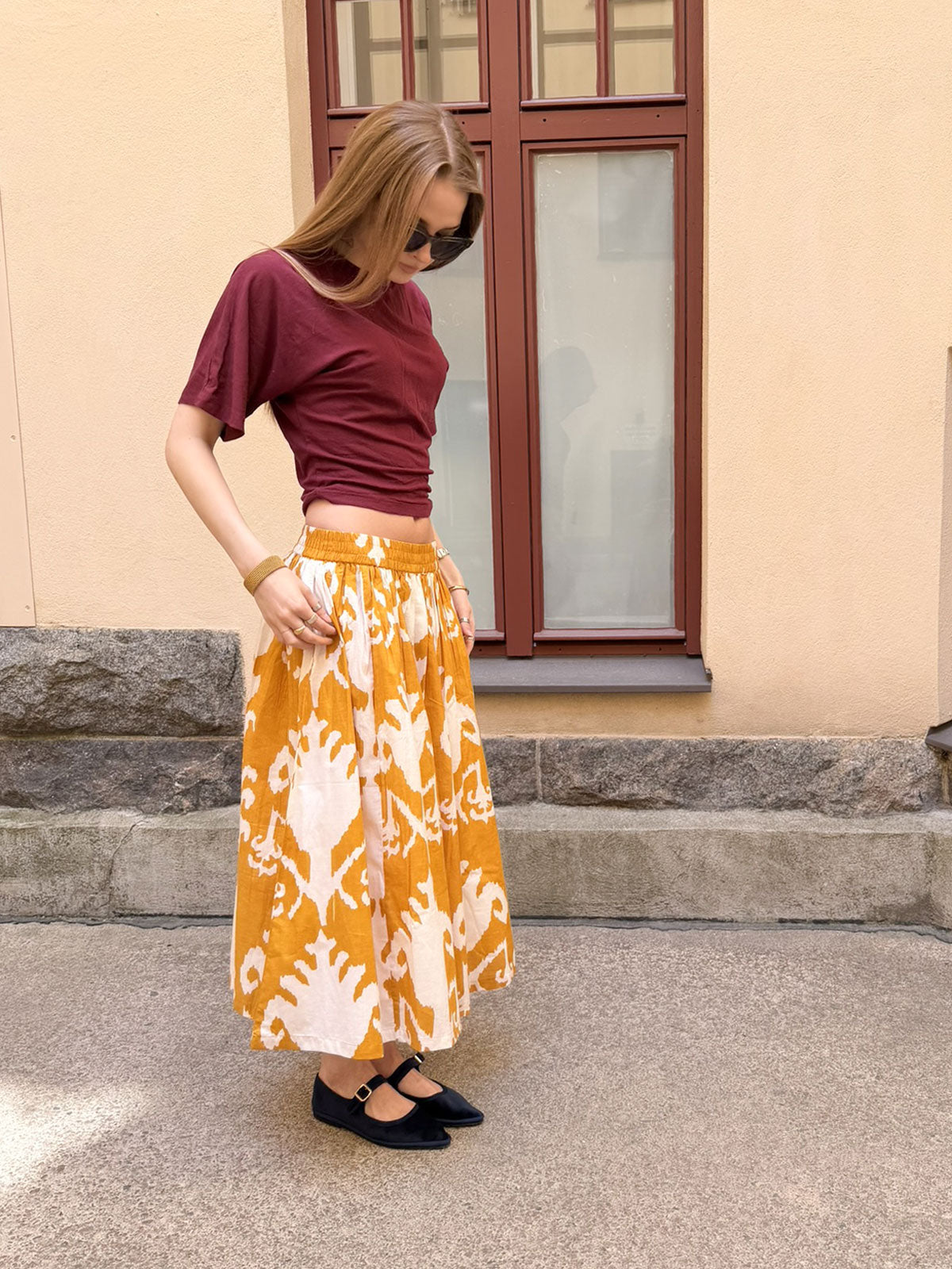 Trésorie summer skirt Mustard