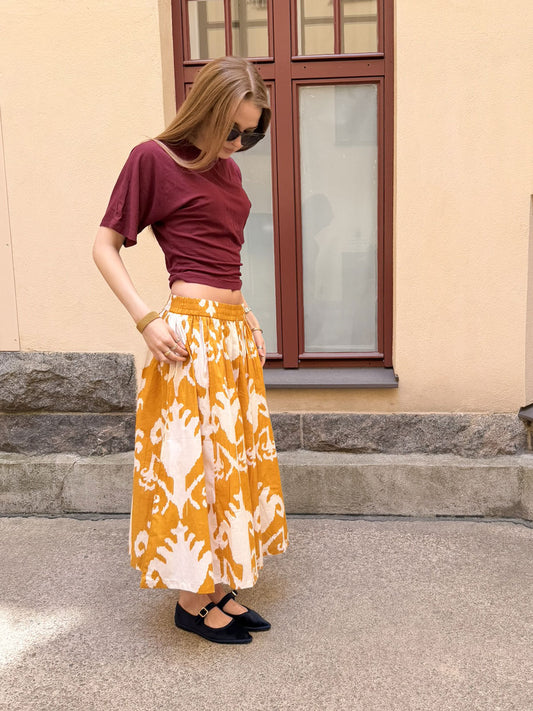 Trésorie summer skirt Mustard