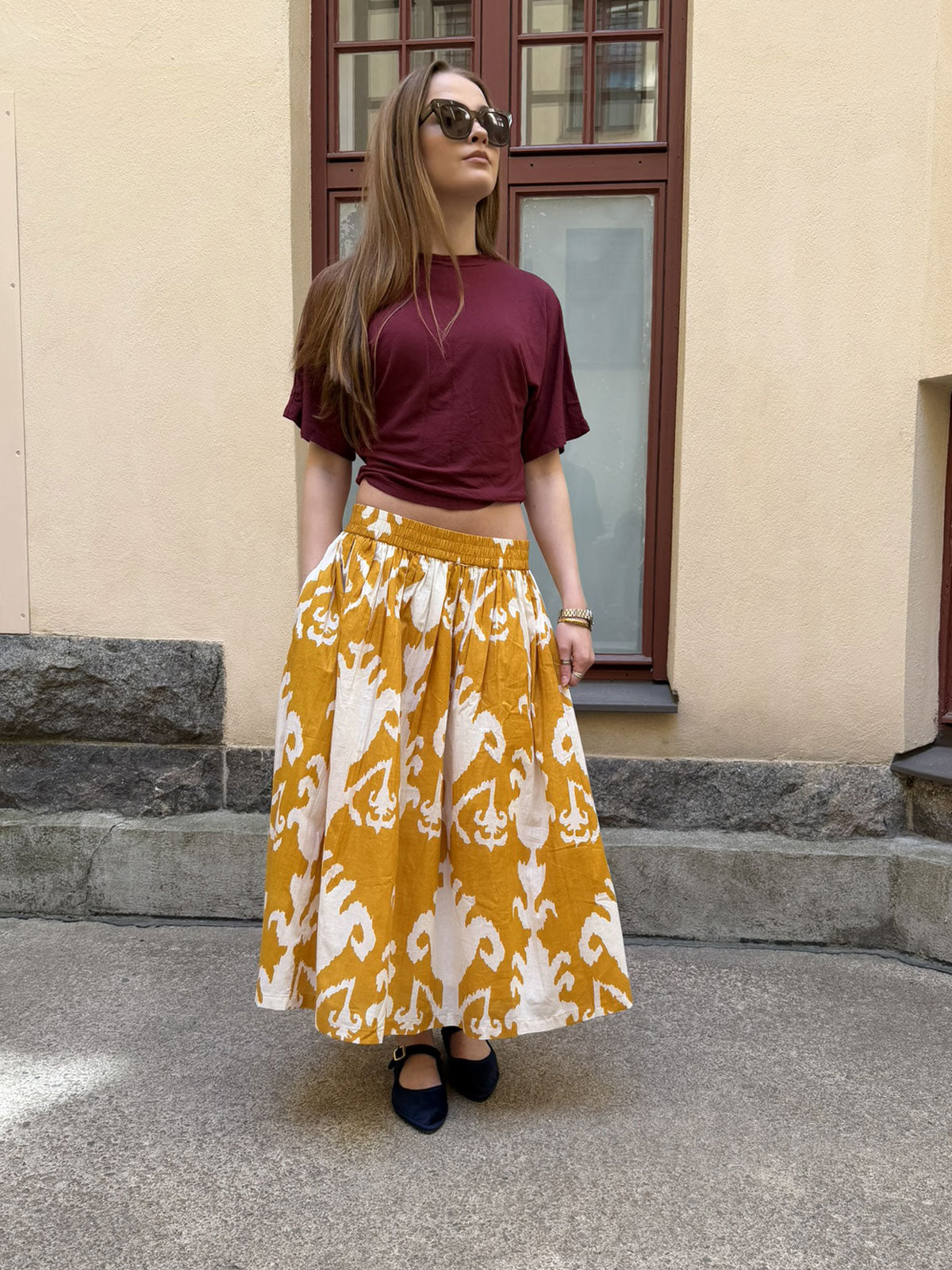 Trésorie summer skirt Mustard