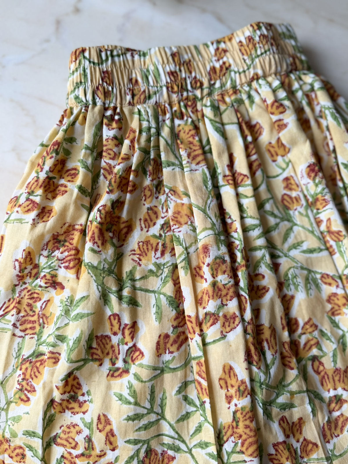 Trésorie summer skirt wheat yellow