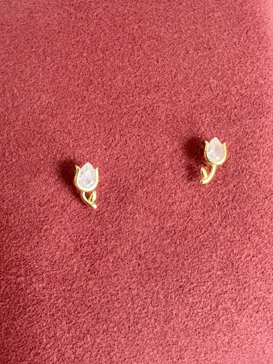 Tulip earring gold