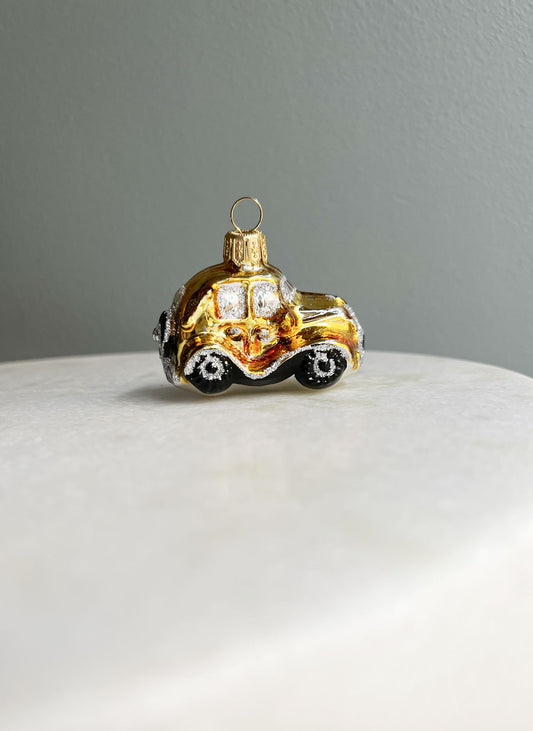 Golden Vintage Car Ornament