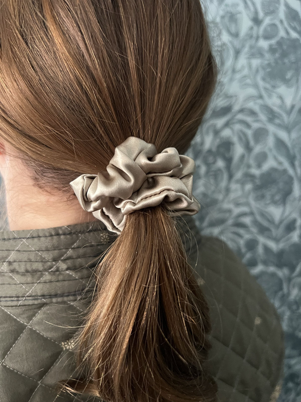 Aurelia Large Silk Scrunchie Sand