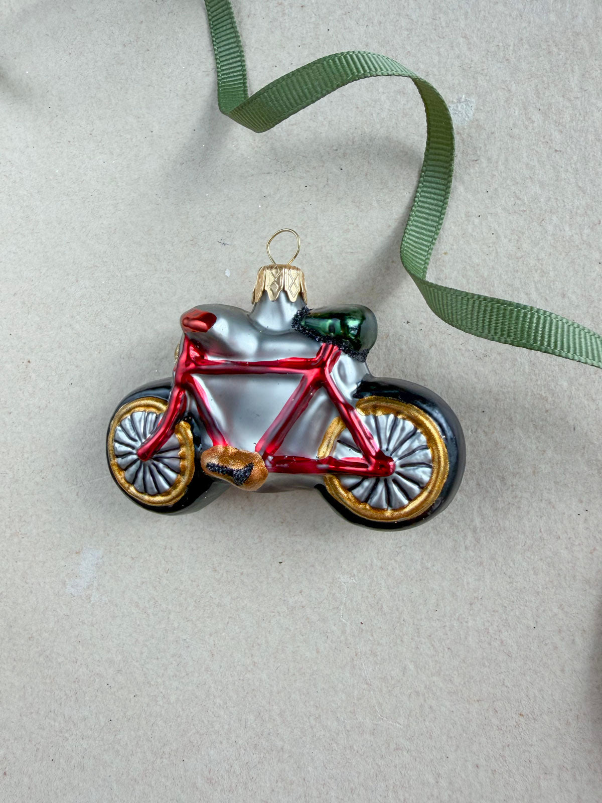 Bicycle Glass Ornament