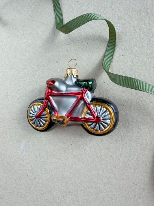 Bicycle Glass Ornament