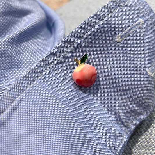 Apple pin brooch