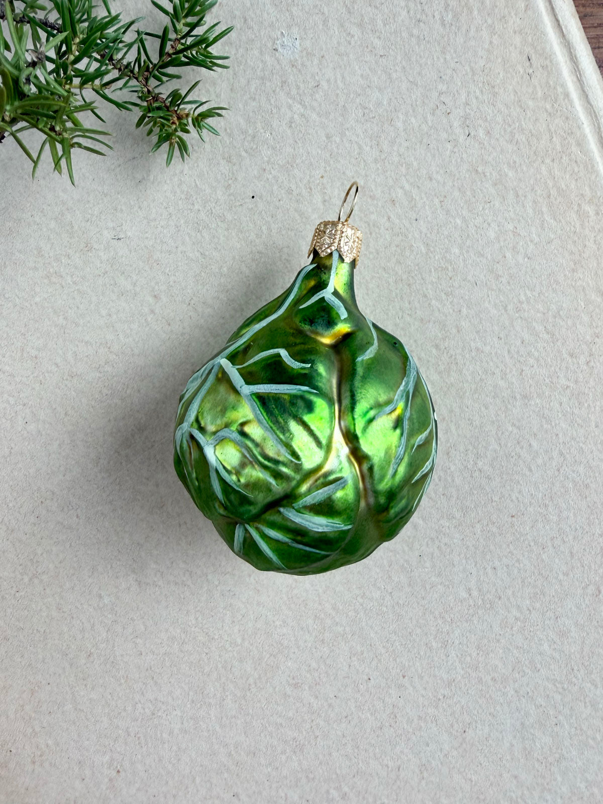 Cabbage Glass Ornament