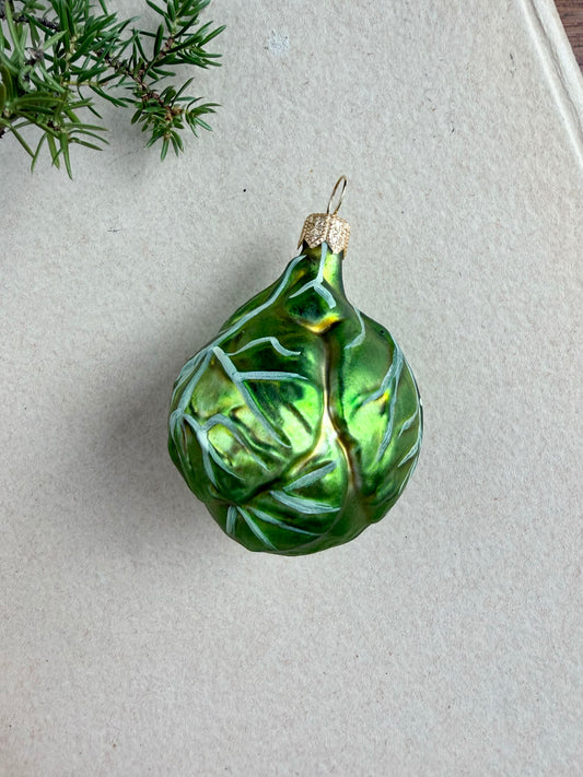 Cabbage Glass Ornament