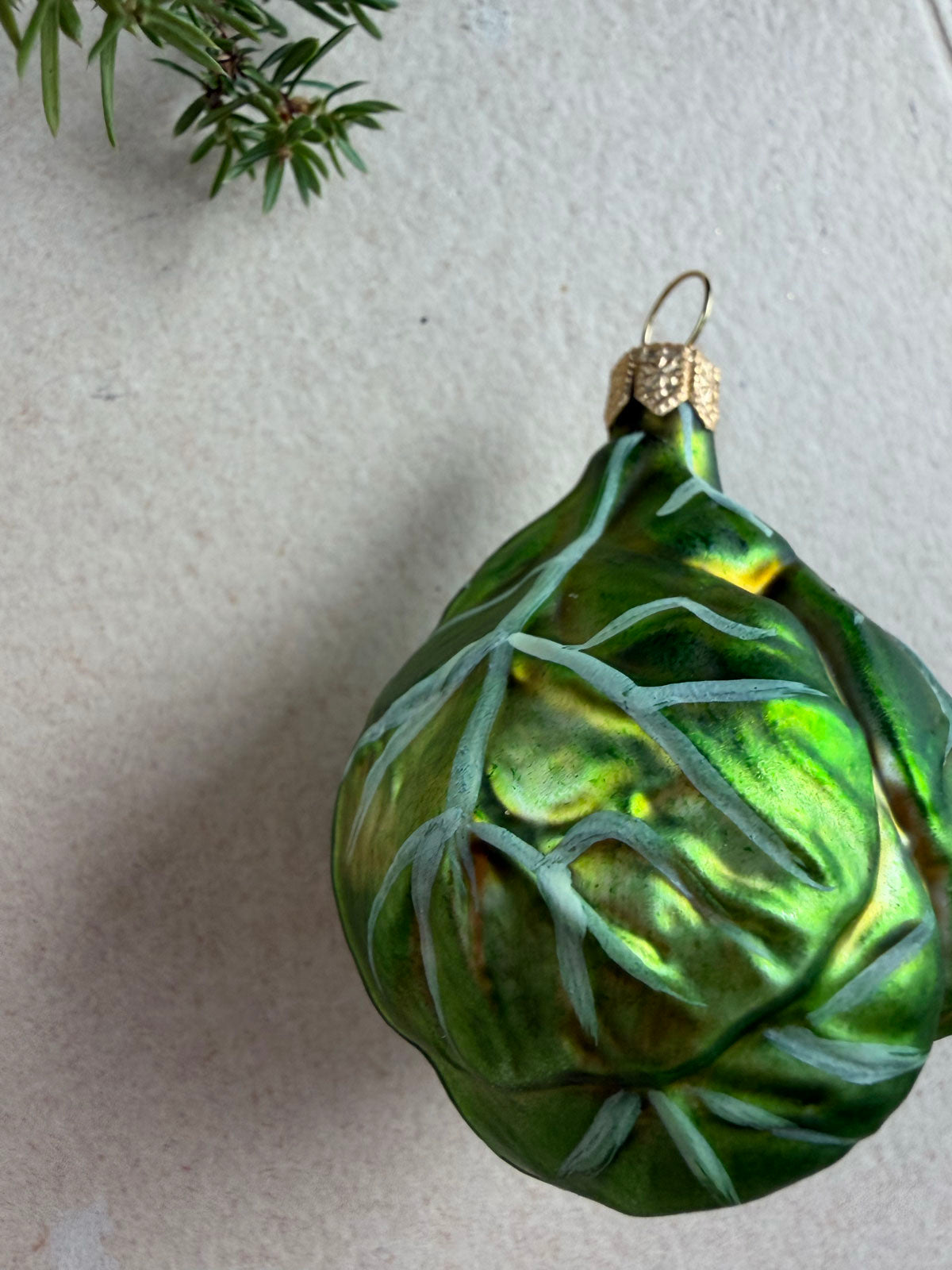 Cabbage Glass Ornament