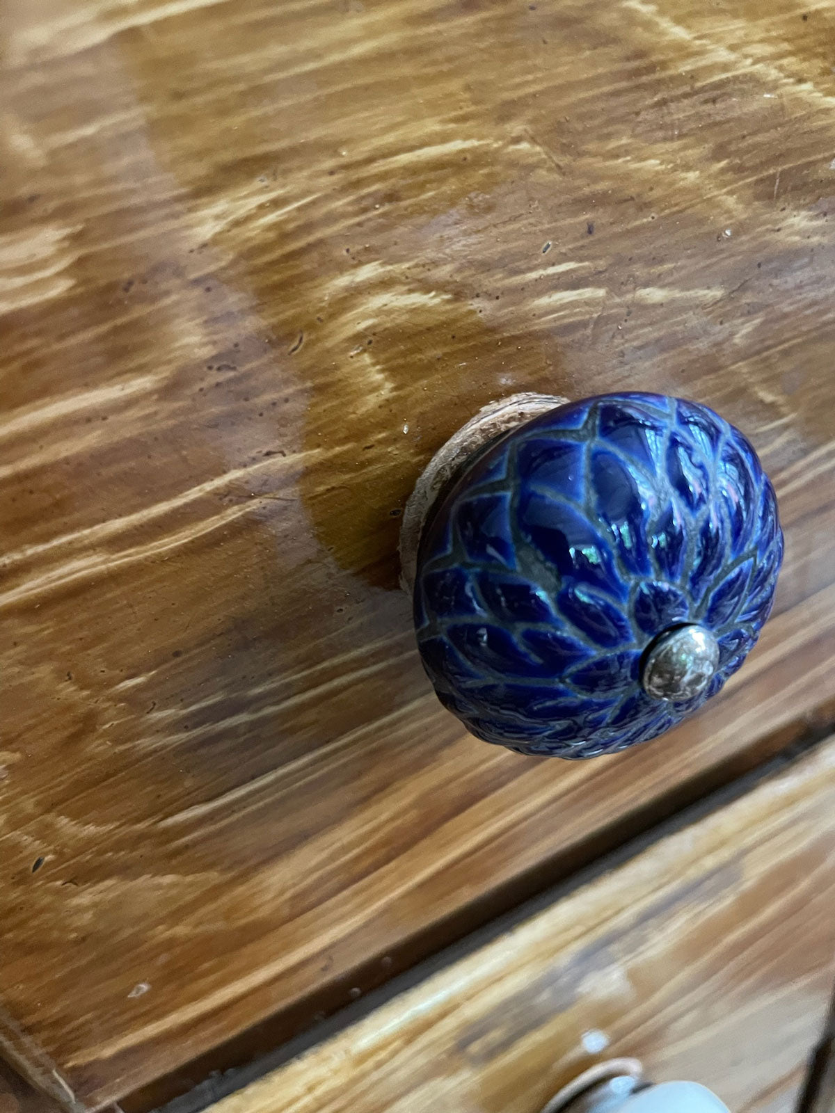 Ceramic Knob indigo