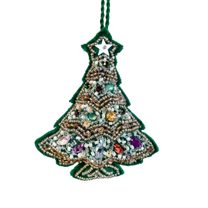 Beaded Christmas Tree Ornament