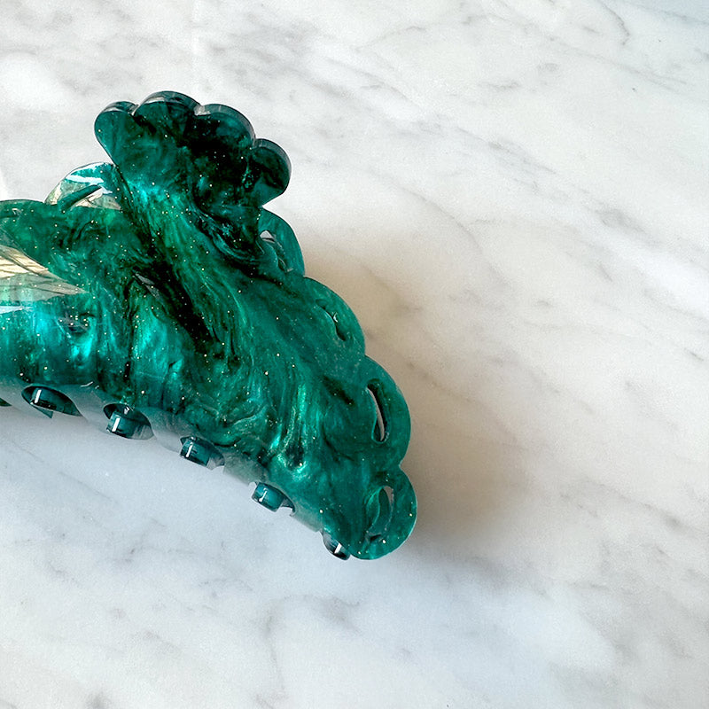 Coco hair claw sky malachite