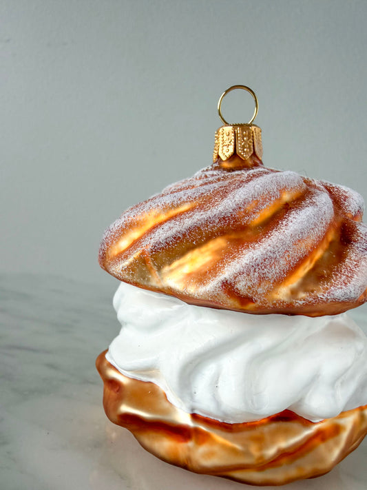 Cream Puff Glass Ornament