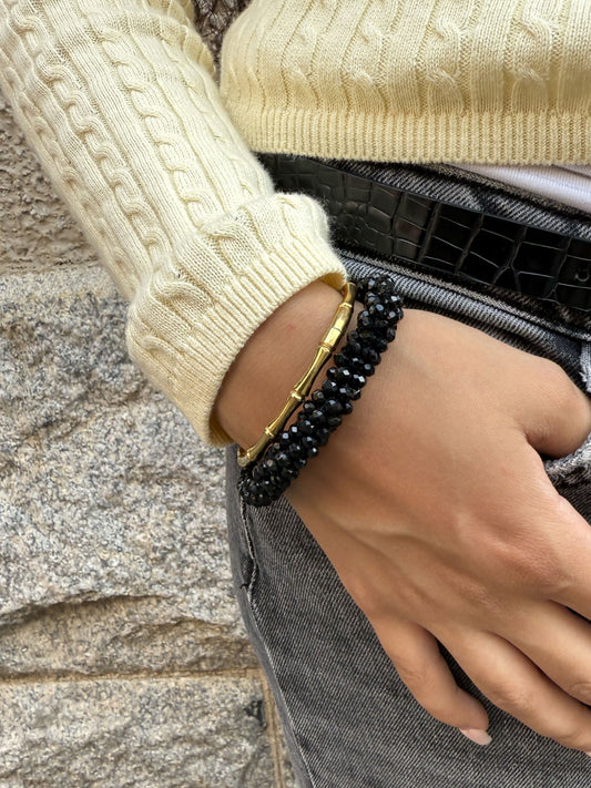 Daria hair & wrist band Black