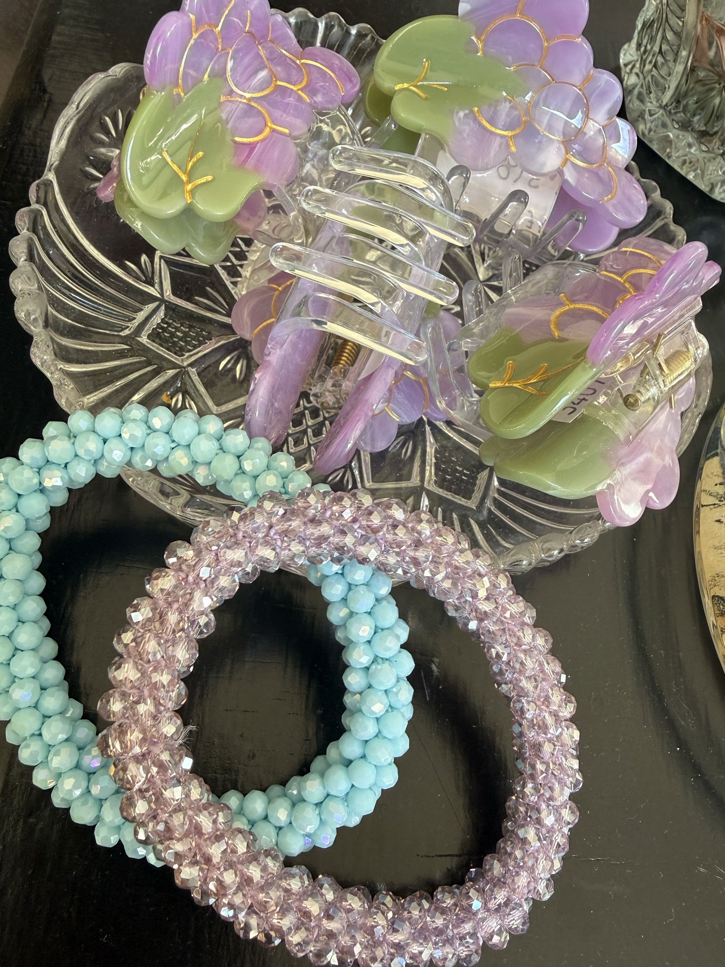 Daria hair & wrist band Amethyst