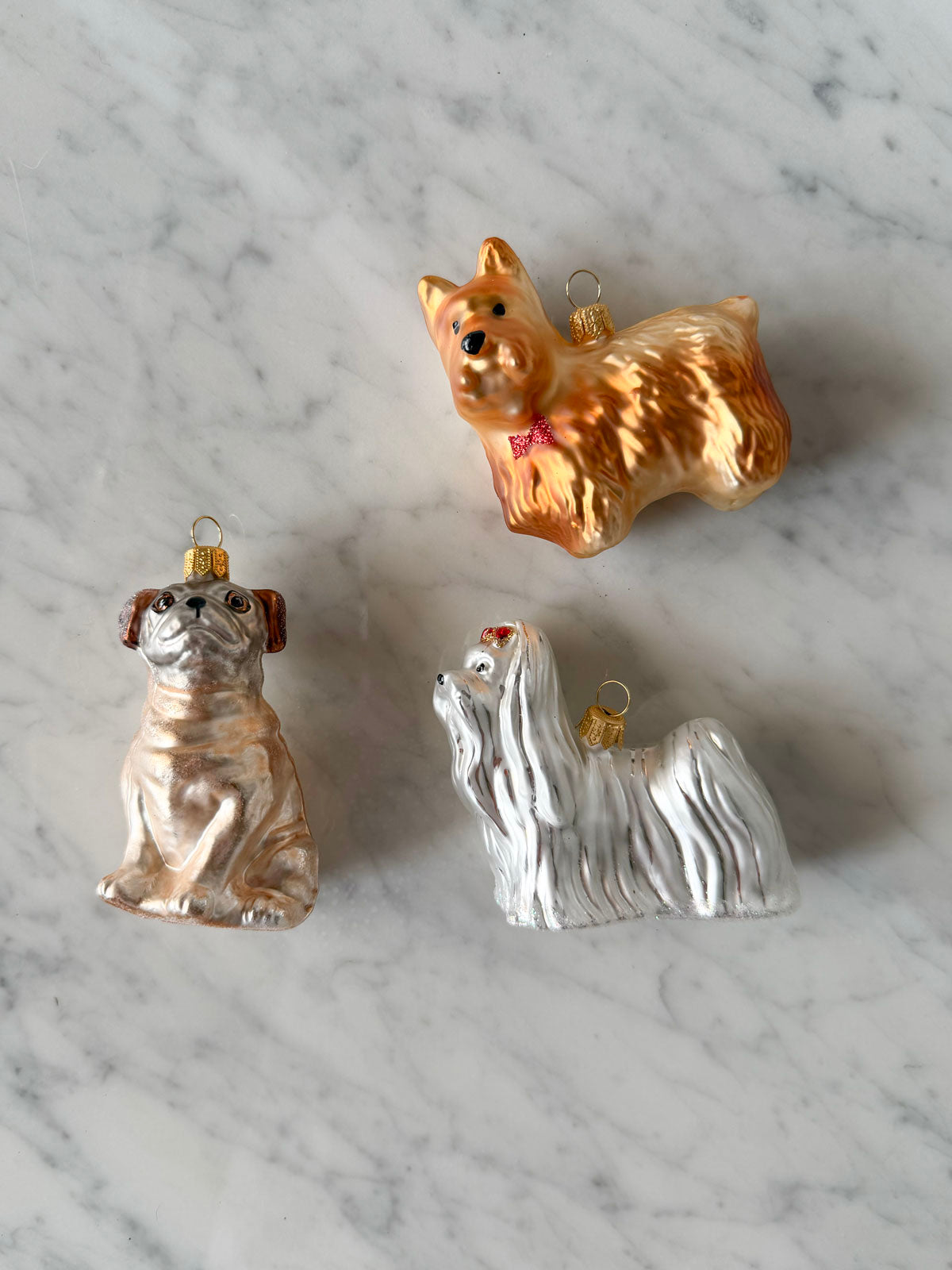 Terrier Glass Ornament