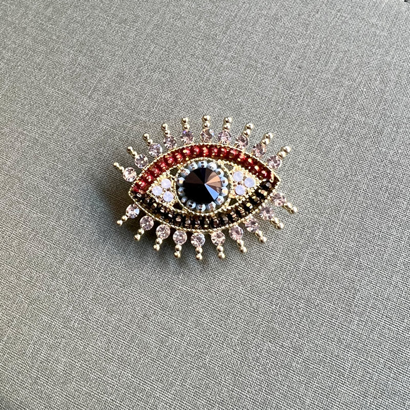 Evil eye brooch large