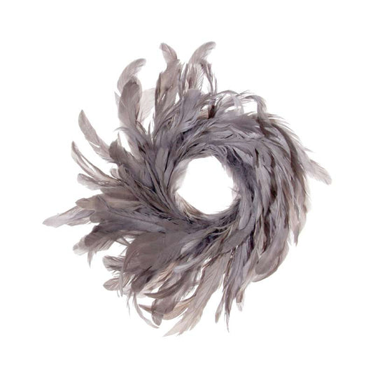 Feather wreath gray