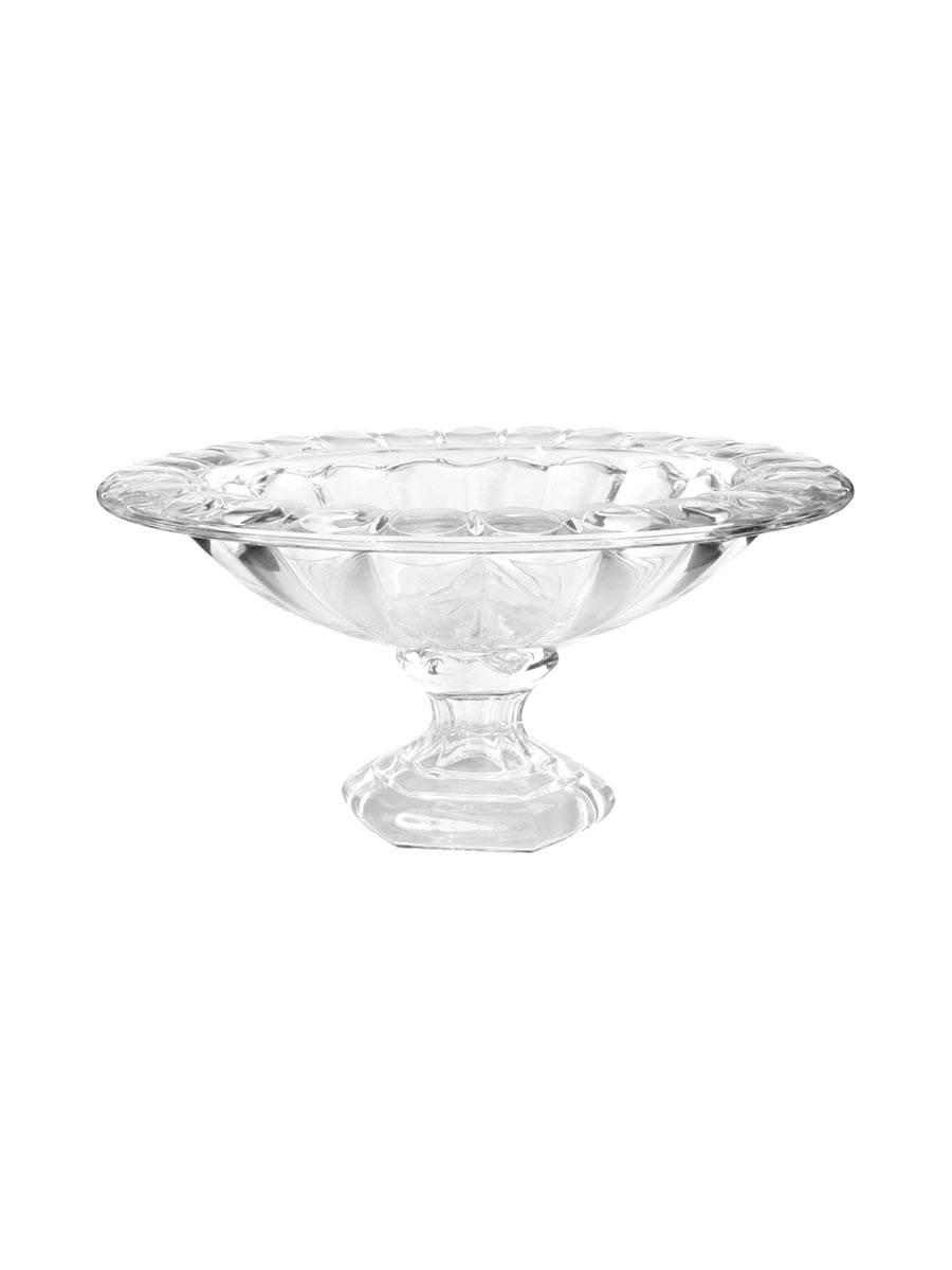 Footed glass bowl