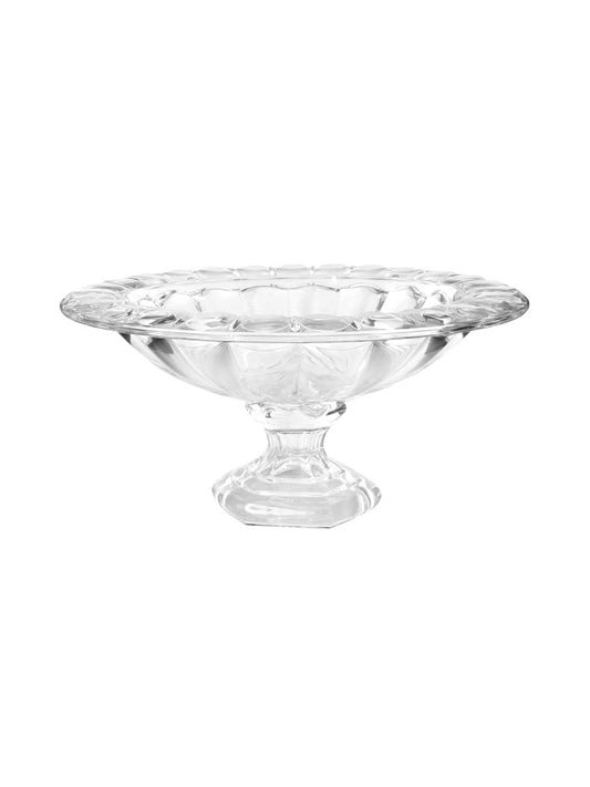 Footed glass bowl