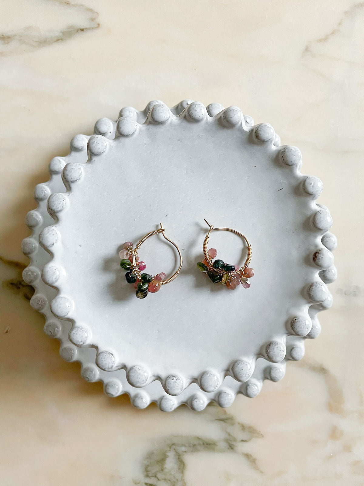 Gemstone Bouquet Earring Tourmaline