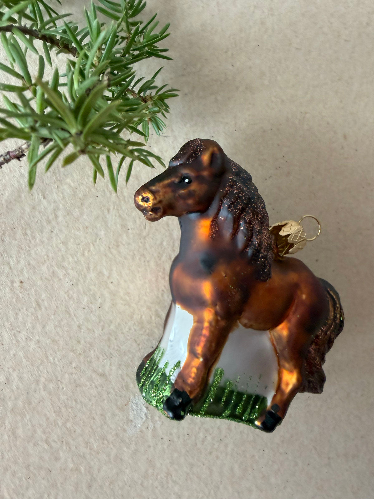 Horse Glass Ornament