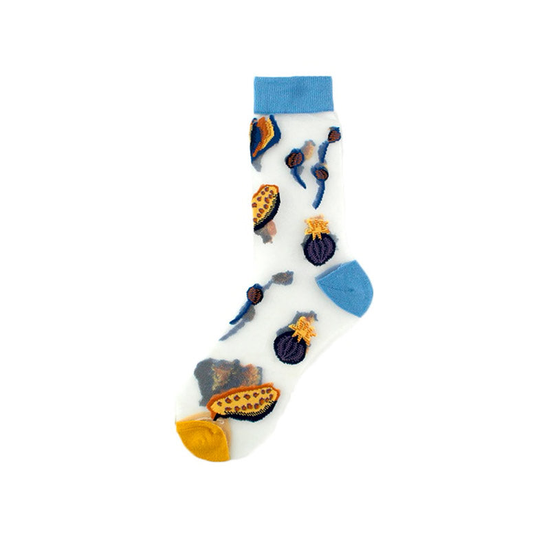 Jacquard Mesh Socks
Blue Poppy