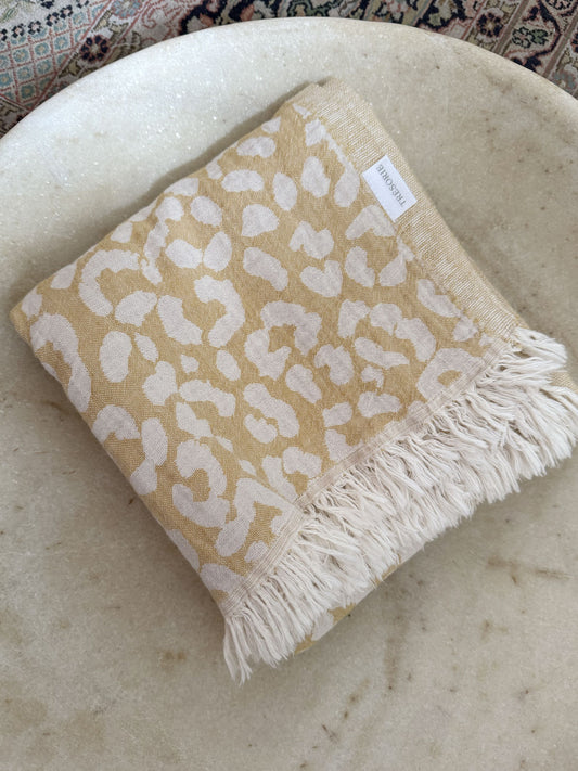 Jacquard Towel Mustard