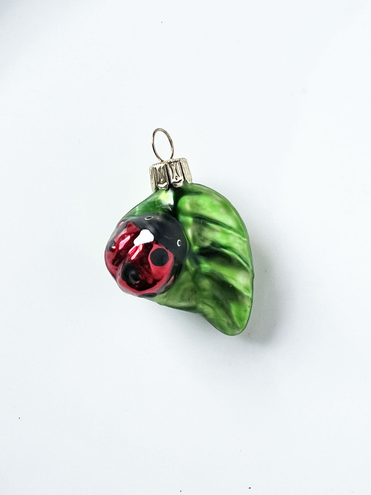 Ladybug on a leaf ornament