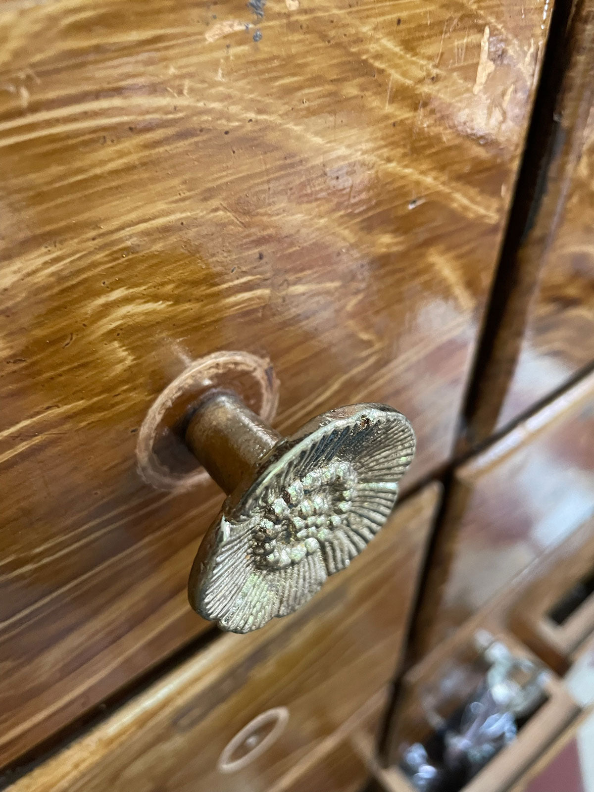 Cast iron knob Poppy