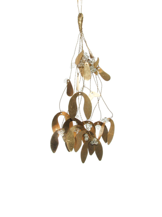 Brass Mistletoe Ornament – 25 cm
