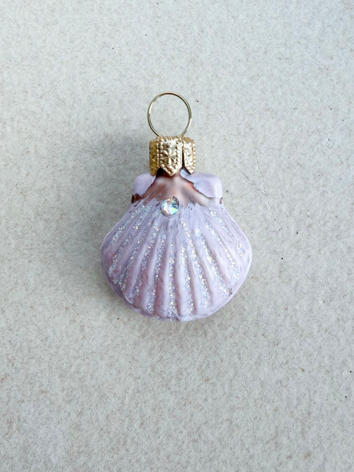 Pink Shell Glass Ornament