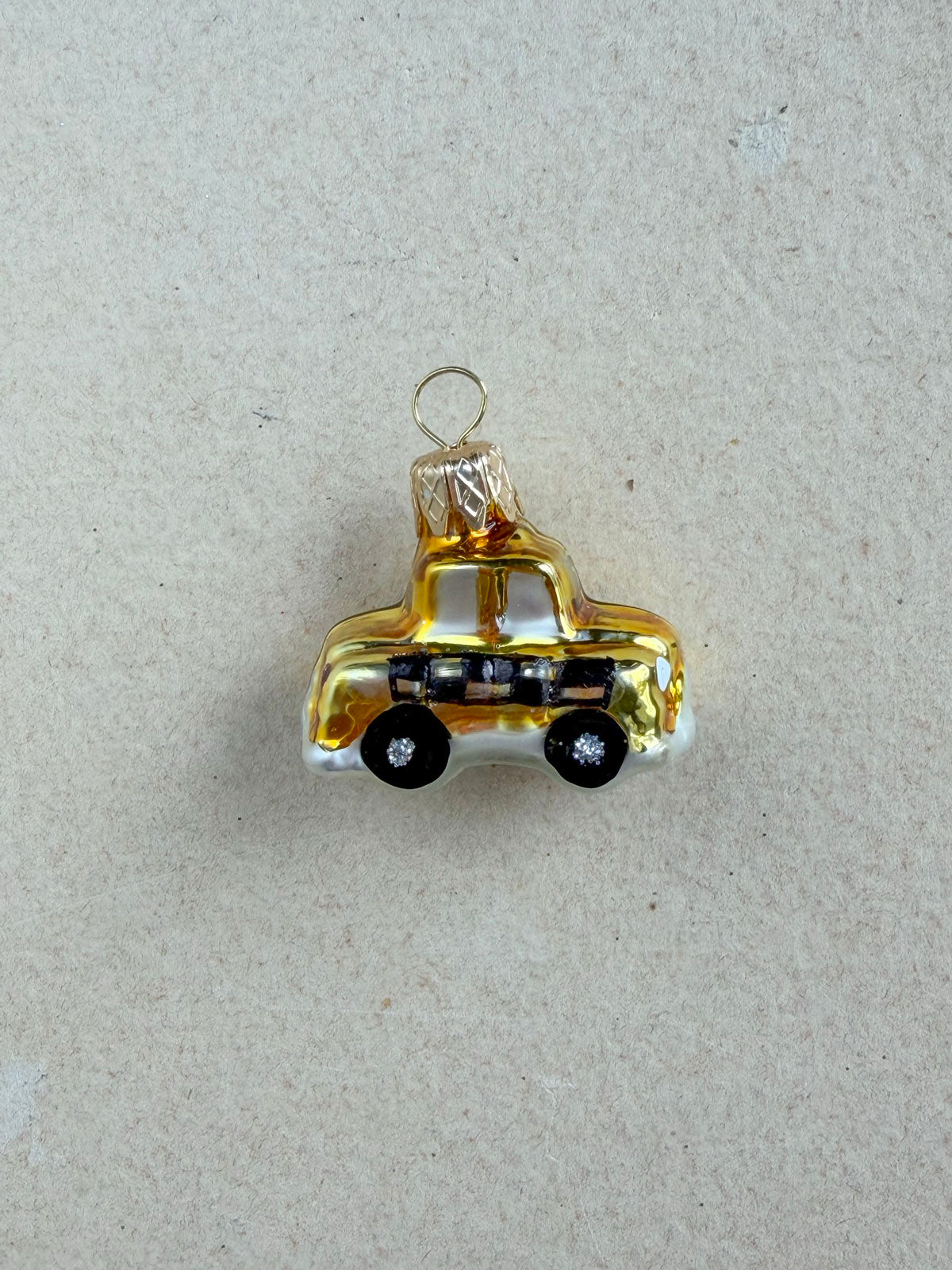 Taxi Glass Ornament
