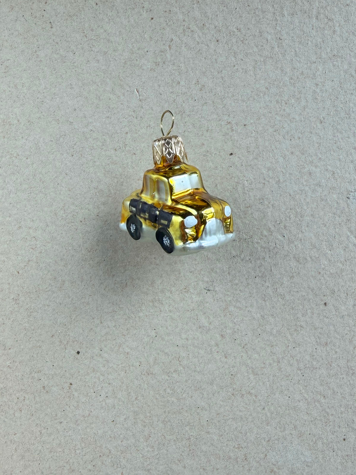 Taxi Glass Ornament