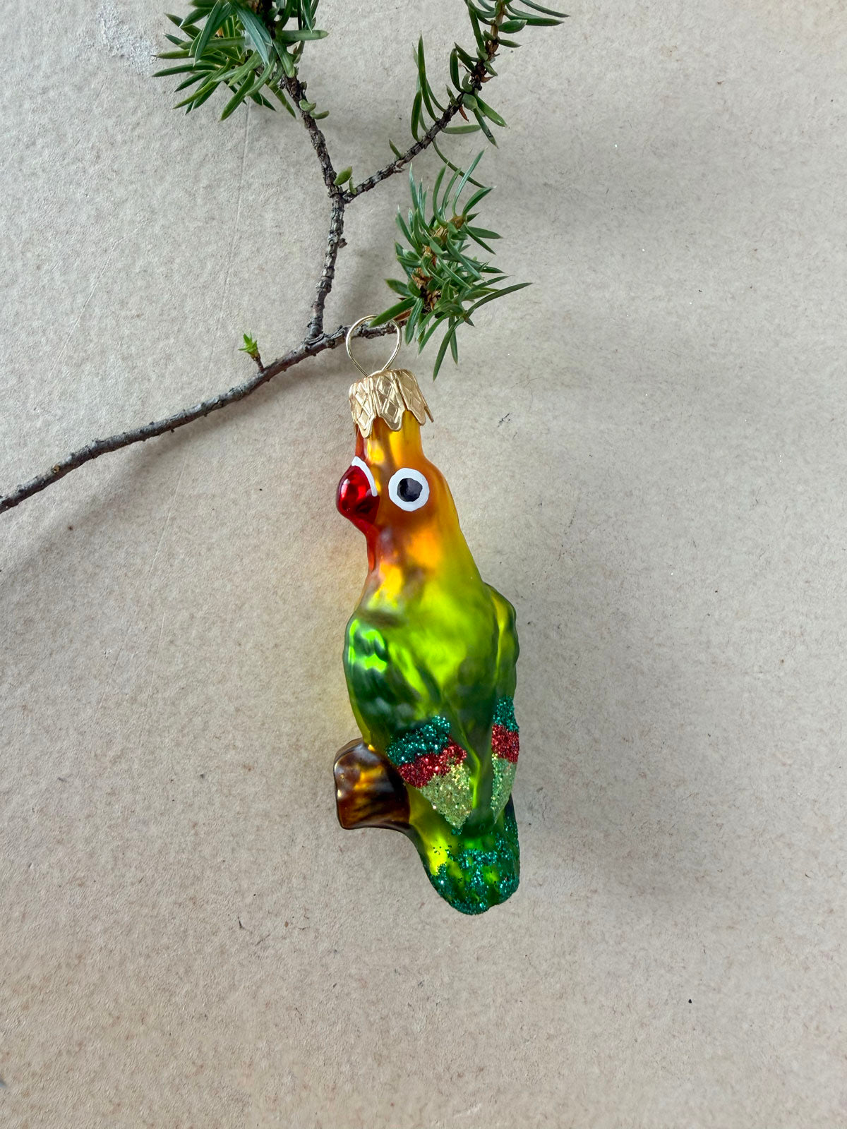Parrot Glass Ornament